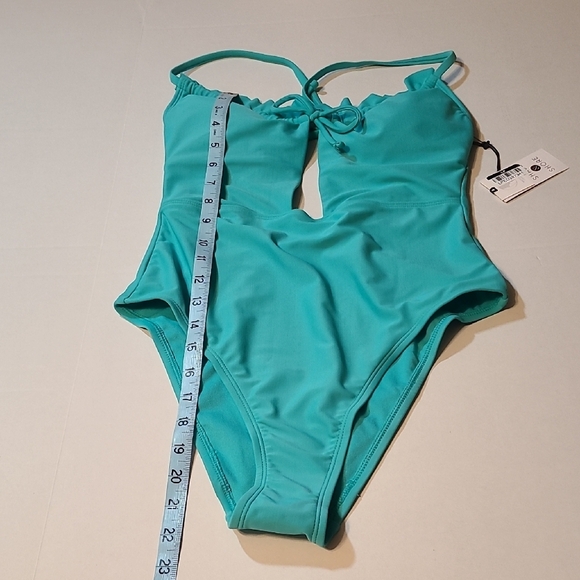 Shade & Shore Womens Teal One-Piece Swimsuit XS Keyhole Adjustable Straps NWT - Picture 9 of 10